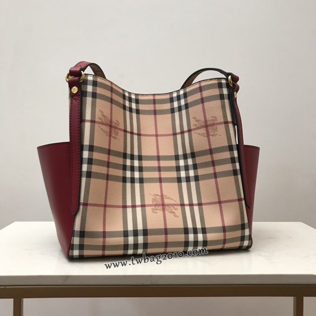 Burberry專門店新款格紋肩背托特包 巴寶莉經典購物袋 yxb1440